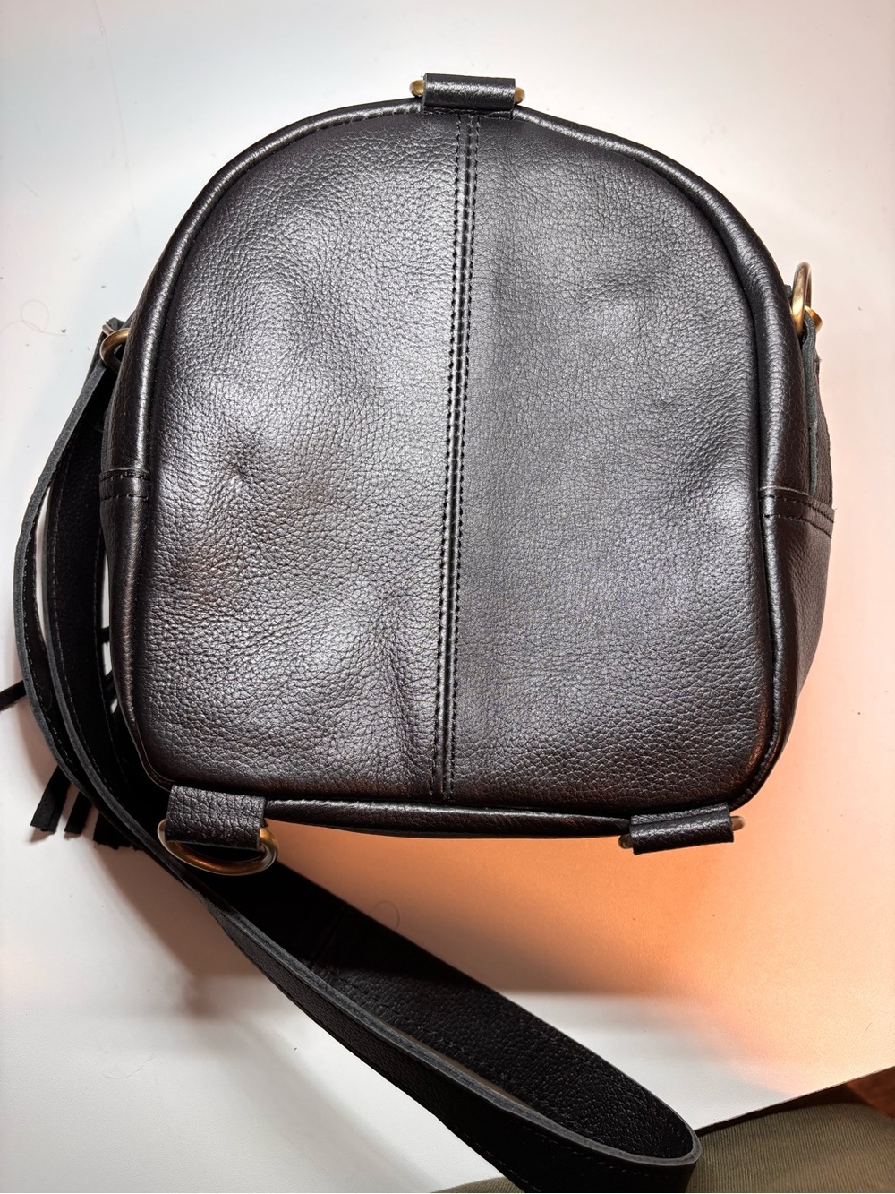Harley Davidson Midnight Rider Leather Convertible Backpack - Picture 5 of 6